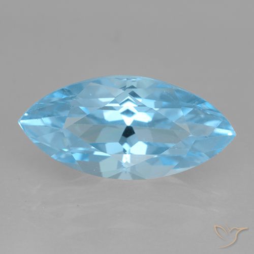 4.17ct Natural Swiss Blue Topaz, Marquise, VS