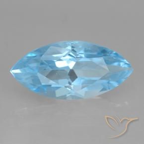 4.17 ct Blue Topaz Stone, Natural Topaz in Marquise Facet Shape for Sale