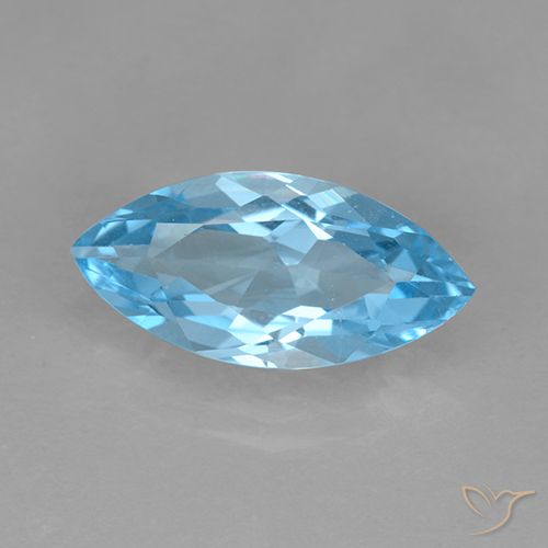 3.51ct Natural Sky Blue Topaz, Marquise, VVS-VS