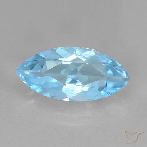 3.75ct Natural Sky Blue Topaz, Marquise, VVS-VS