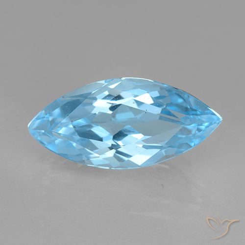 3.70ct Natural Sky Blue Topaz, Marquise, VVS
