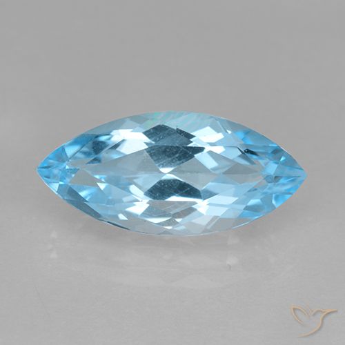3.47ct Natural Swiss Blue Topaz, Marquise, VVS