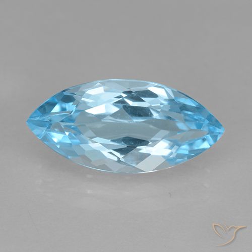 3.82ct Natural Sky Blue Topaz, Marquise, VVS-VS