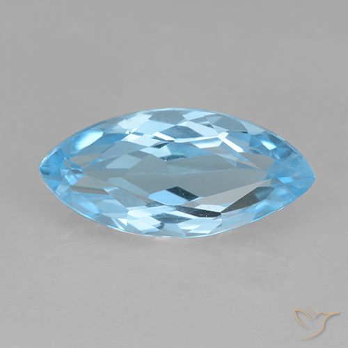 3.54ct Natural Swiss Blue Topaz, Marquise, VVS-VS, Photo A