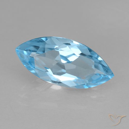 3.69ct Natural Sky Blue Topaz, Marquise, VVS-VS