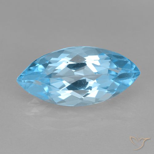 4.07ct Natural Sky Blue Topaz, Marquise, VVS-VS
