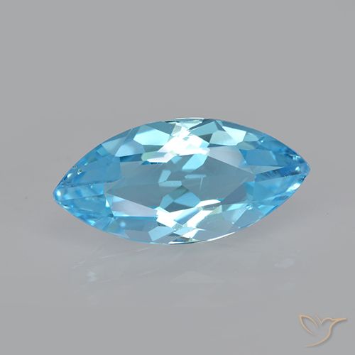 3.75ct Natural Swiss Blue Topaz, Marquise, VVS