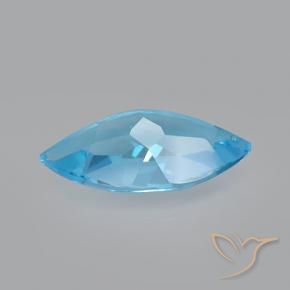 Topaz Gemstone in 14.9 x 7.2 mm Size for Sale, Topaz Stone in Swiss Blue Color