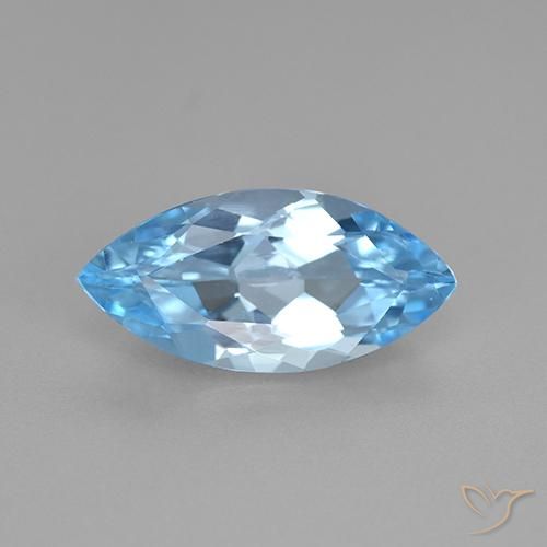 3.75ct Natural Sky Blue Topaz, Marquise, VVS-VS