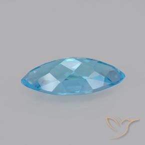 Topaz Gemstone in 15 x 7.1 mm Size for Sale, Topaz Stone in Swiss Blue Color