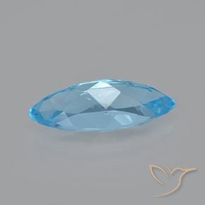 Topaz Gemstone in 15 x 7 mm Size for Sale, Topaz Stone in Swiss Blue Color