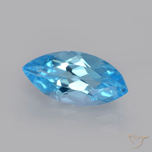 3.70ct Natural Swiss Blue Topaz, Marquise, VVS