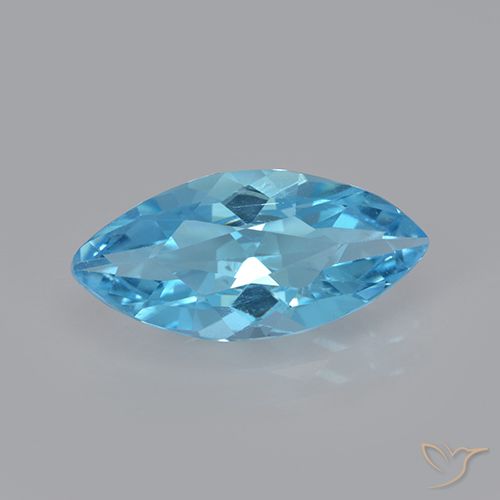 3.34ct Natural Swiss Blue Topaz, Marquise, VVS