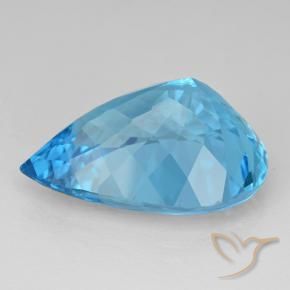 Topaz Gemstone in 21.7 x 15.5 mm Size for Sale, Topaz Stone in Swiss Blue Color