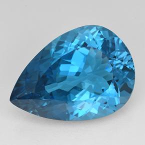 tiefblau Topas Edelstein - 22.9ct Birnen Schliff (ID: 503332)
