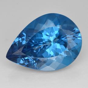 London Blue Topaz Gem - 22.5ct Pear Facet (ID: 503343)