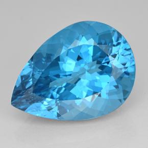 Azul medio Topacio Gema - 26.6ct Corte en forma de pera (ID: 503412)