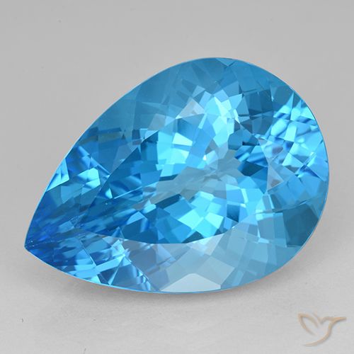 23.86ct Natural Swiss Blue Topaz, Pear Shape, VVS