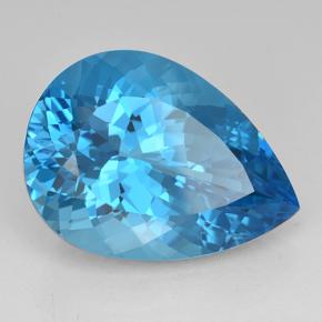 26.49 ct Blue Topaz Stone, Natural Topaz in Pear Facet Shape for Sale