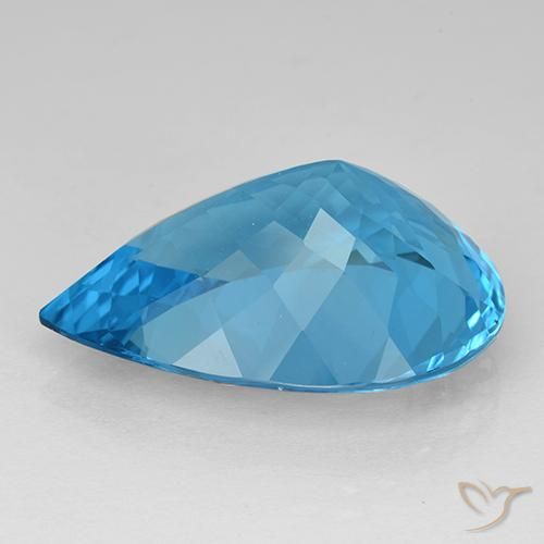 Topaz Gemstone in 21.9 x 15.8 mm Size for Sale, Topaz Stone in Swiss Blue Color