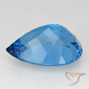 Topaz Gemstone in 21.8 x 15.9 mm Size for Sale, Topaz Stone in Swiss Blue Color