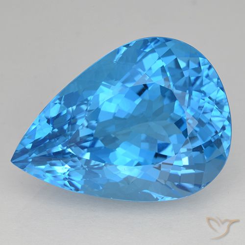 Azul medio Topacio Gema - 26.2ct Corte en forma de pera (ID: 503505)