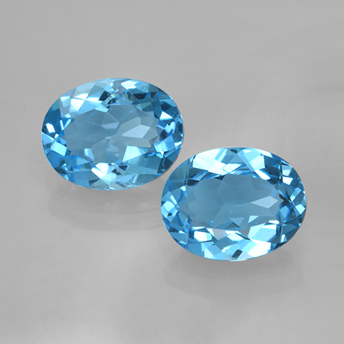 Deep Azure Blue Topaz Gem - 2.2ct Oval Facet (ID: 503884)