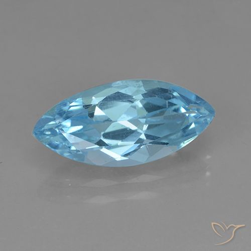 3.46ct Natural Sky Blue Topaz, Marquise, VVS-VS