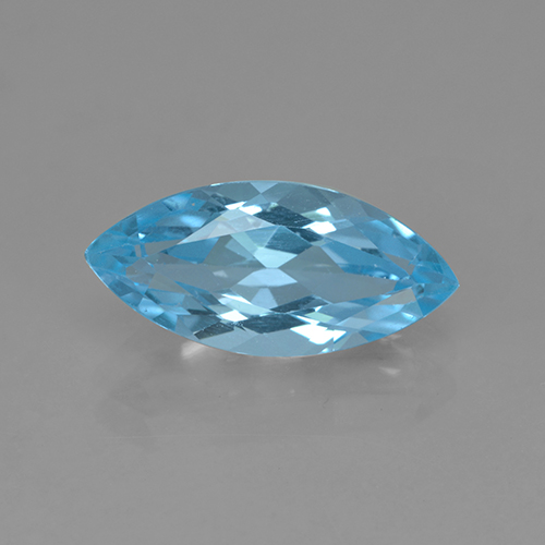 Azul Suizo Topacio Gema - 3.7ct Forma marquesa (ID: 504030)