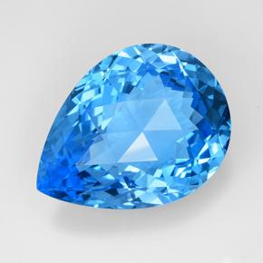 75.2ct Pear Checkerboard Swiss Blue Topaz Gem for sale 75.2ct Pear Checkerboard Swiss Blue Topaz Gem (ID: 505390)