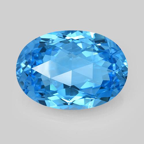 78.1ct Oval Checkerboard Swiss Blue Topaz Gem for sale 78.1ct Oval Checkerboard Swiss Blue Topaz Gem (ID: 505398)