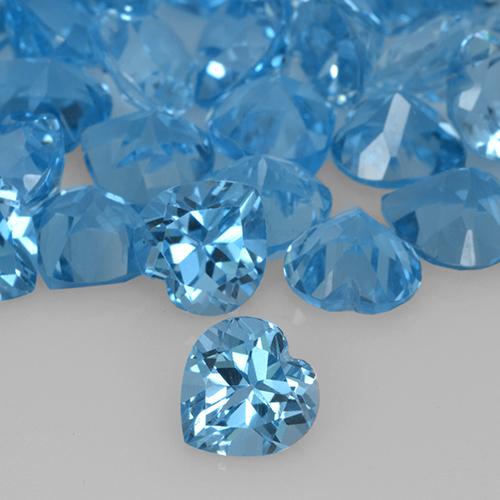 Medium Blue Topaz Gem - 0.9ct Heart Facet (ID: 505490)