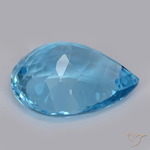 Topaz Gemstone in 23.4 x 17.6 mm Size for Sale, Topaz Stone in Swiss Blue Color