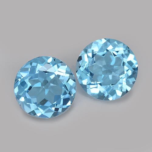 Swiss Blue Topaz Gem - 1.3ct Round Facet (ID: 511109)