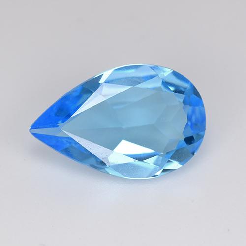Medium Blue Topaz Gem - 3.8ct Pear Facet (ID: 511188)