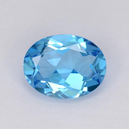 Azul suizo intenso Topacio Gema - 2ct Forma ovalada (ID: 511208)