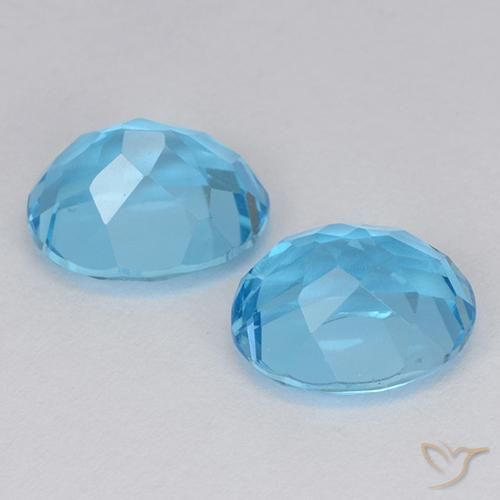Topaz Gemstones in 9 x 7 mm (calibrated) Size for Sale, Topaz Stones in Sky Blue Color