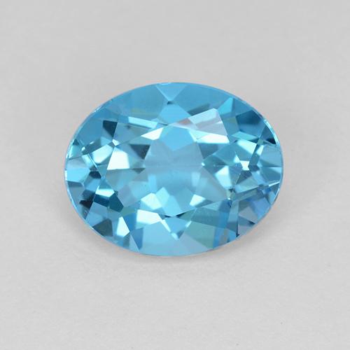 Azure Blue Топаз Камень - 2.8ct Фасетный Овал (ID: 511261)