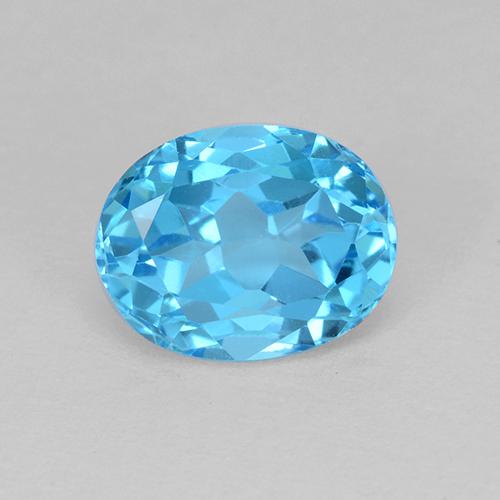 Swiss Blue Topas Edelstein - 2.9ct Oval facettiert (ID: 511264)