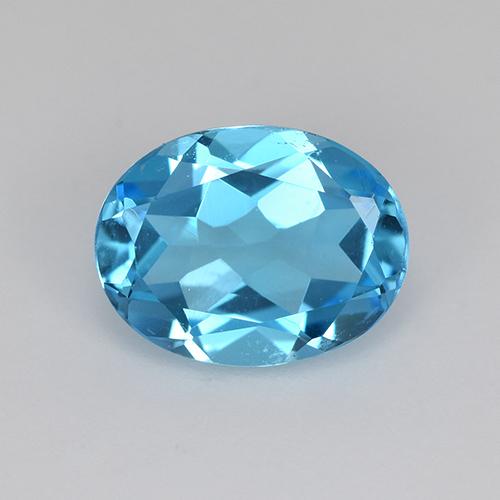 True Blue Топаз Камень - 2.1ct Фасетный Овал (ID: 511649)