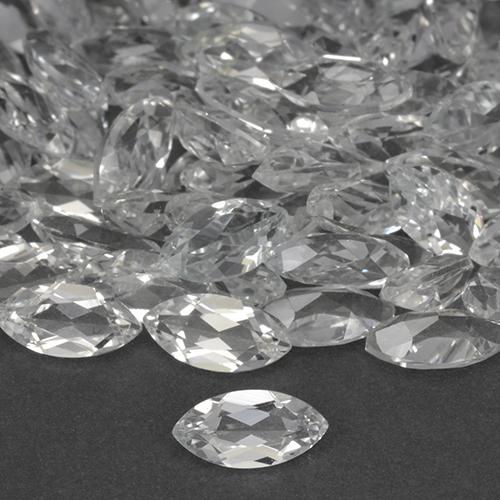 0.28 ct White Topaz Gemstone, Topaz Gem in Marquise Facet Shape for Sale.