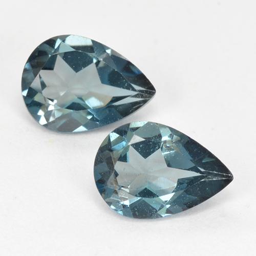 Bleu Londres Topaze gemme - 0.7ct Poire facette (ID: 517175)