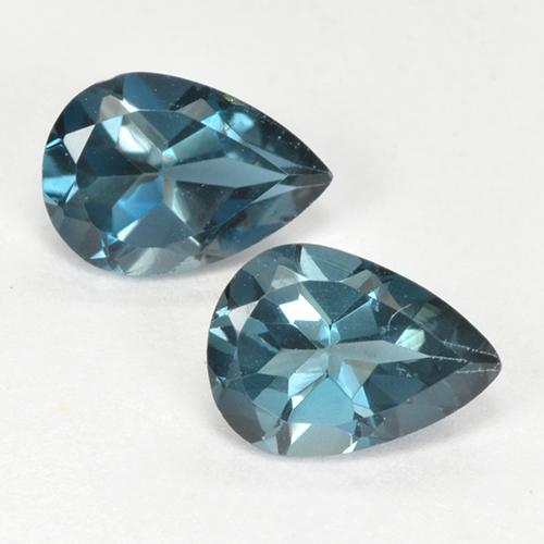 London Blue Topaz Gem - 0.8ct Pear Facet (ID: 517181)