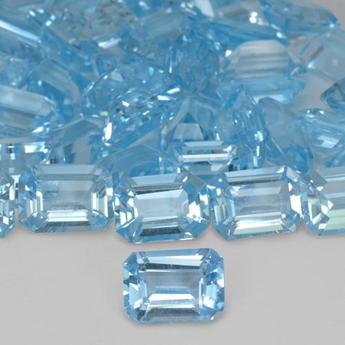 Celeste Topacio Gema - 1.2ct Corte octagonal (ID: 518951)