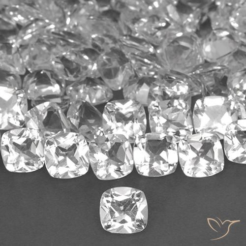 0.47ct Natural White Topaz, Cushion, VVS-VS