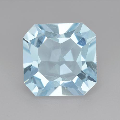 Небесно Голубой Топаз Камень - 5.3ct Восьмиугольная ступенчатая огранка (ID: 520307)