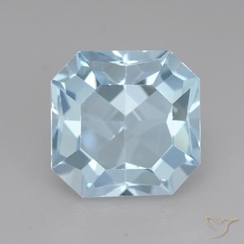 5.73ct Natural Sky Blue Topaz, Emerald Cut, VVS-VS