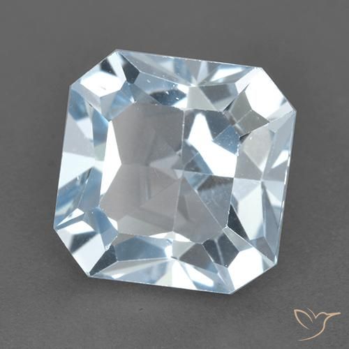 5.79 ct Blue Topaz Stone, Natural Topaz in Octagon Step Cut Shape for Sale
