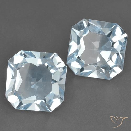 11.30 ctw Blue Topaz Stones, Natural Topaz in Octagon Step Cut Shape for Sale