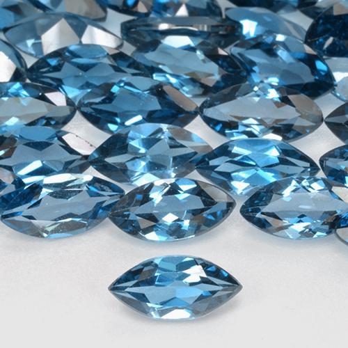 London Blue Topaz Gem - 0.6ct Marquise Facet (ID: 520672)